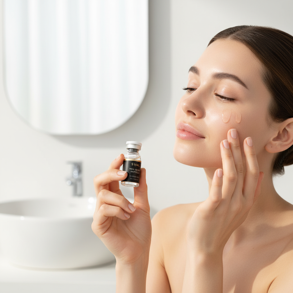 Korean PDRN Hyaluronic Acid Serum – Daily Hydrating Facial Essence for Smooth, Soft-Looking Skin Texture and Lightweight K-Beauty Moisture Care