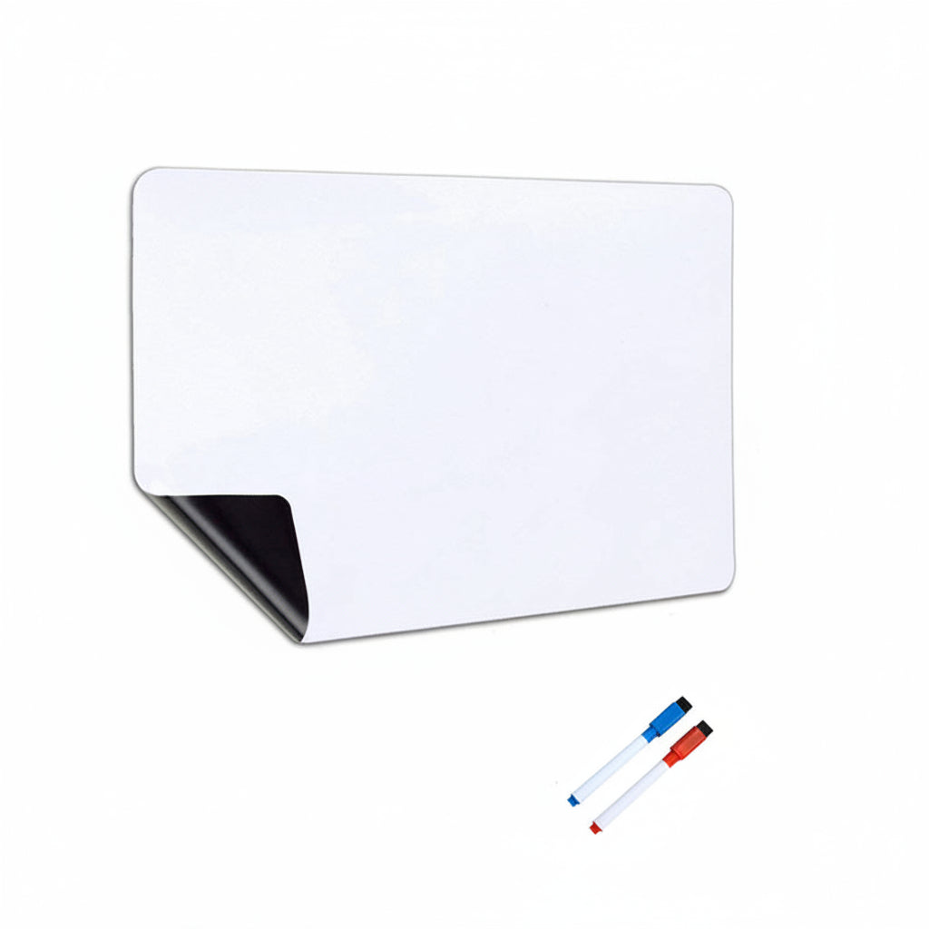 Magnetic Dry Erase Fridge Board - Flexible Whiteboard Memo Planner Sheet for Grocery Lists, Notes and Kitchen Organization
