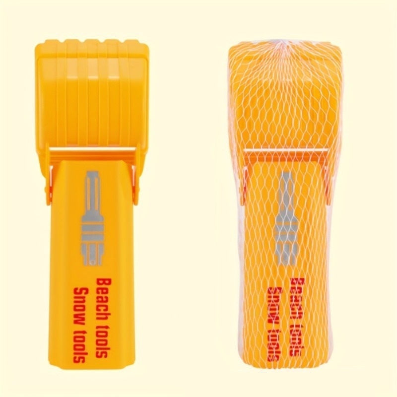 Pro Sand & Snow Shovel Set - 1pc/2pcs Heavy-Duty Orange Plastic Tool for Kids & Adults, Beach or Winter Adventures