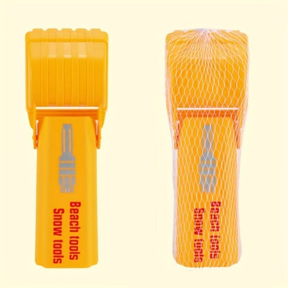 Pro Sand & Snow Shovel Set - 1pc/2pcs Heavy-Duty Orange Plastic Tool for Kids & Adults, Beach or Winter Adventures