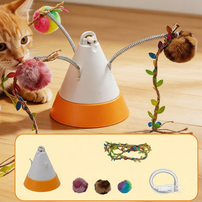 Interactive Cat Toy – 360° Rotating Laser and Simulated Meow Sound with Multiple Play Modes for Exercise, Stimulation and Indoor Entertainment