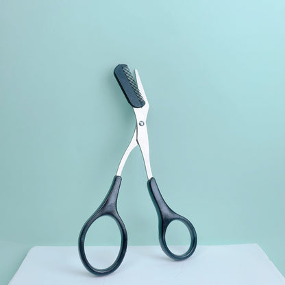 Eyebrow Trimming Scissors with Comb - Stainless Steel Precision Grooming Tool for Shaping, Styling and Perfect Brows