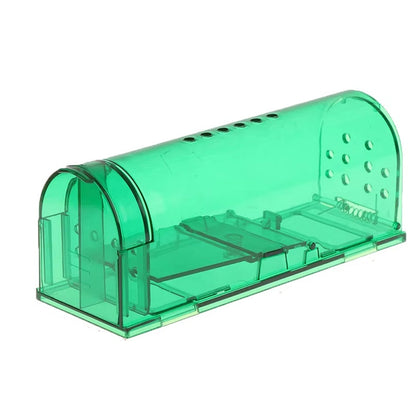 Reusable Humane Mouse Trap – Transparent Self-Locking Mousetrap for Indoor and Outdoor Rodent Control
