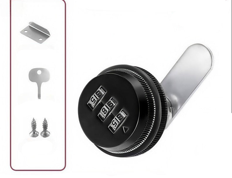 Combination Cam Lock – 3-Digit Keyless Zinc Alloy Cabinet and Drawer Security Lock for Mailboxes, Home Furniture and Storage Hardware