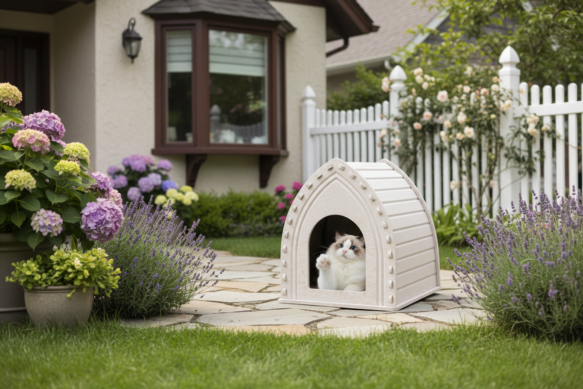 Multi-Function Detachable Cat House – Two-Storey Indoor Kitty Condo with Washable Cushioned Bed for Kittens and Multiple Small Pets