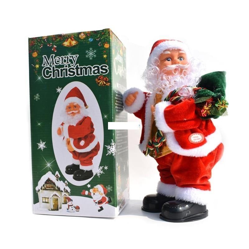 Electric Singing Dancing Santa Doll – Funny Musical Shaking Christmas Toy with Moving Head and Feet, Perfect Holiday Ornament and Gift for Kids & Family