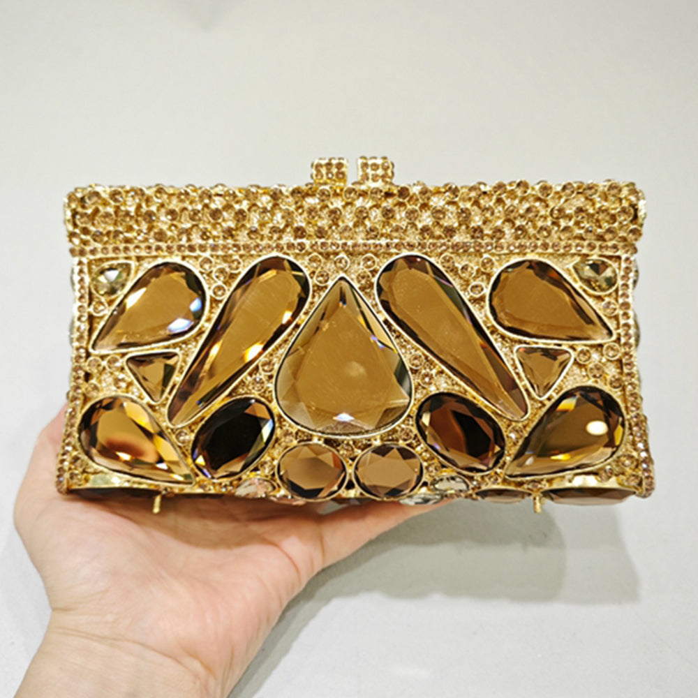 Sparkling Diamond Rhinestone Evening Clutch Bag –  Crystal Handbag for Women, Elegant Formal Dinner Purse for Weddings, Parties & Special Events