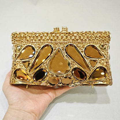 Sparkling Diamond Rhinestone Evening Clutch Bag –  Crystal Handbag for Women, Elegant Formal Dinner Purse for Weddings, Parties & Special Events