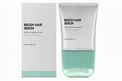 PDRN Hair Serum with Built-In Brush – Scalp Massager Formula for Stronger-Looking Roots, Daily Nourishment and Healthy Hair-Care Maintenance