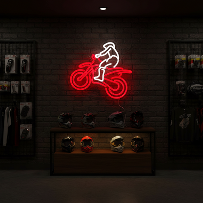 Motorcycle Neon Sign – USB LED Wall Light and Business Signage for Garages, Game Rooms and Bedrooms, Perfect for Biker-Themed Decor