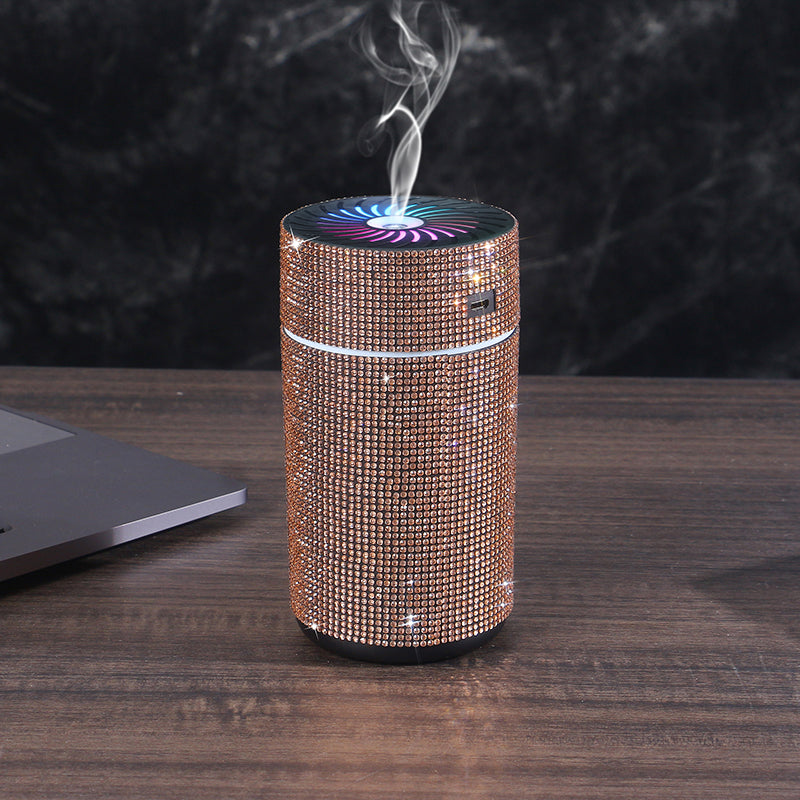 Luxury Diamond Car Diffuser – Shiny LED Humidifier and Air Freshener for Stylish Auto Interiors, Aromatherapy Ambience and Refreshing Everyday Drives