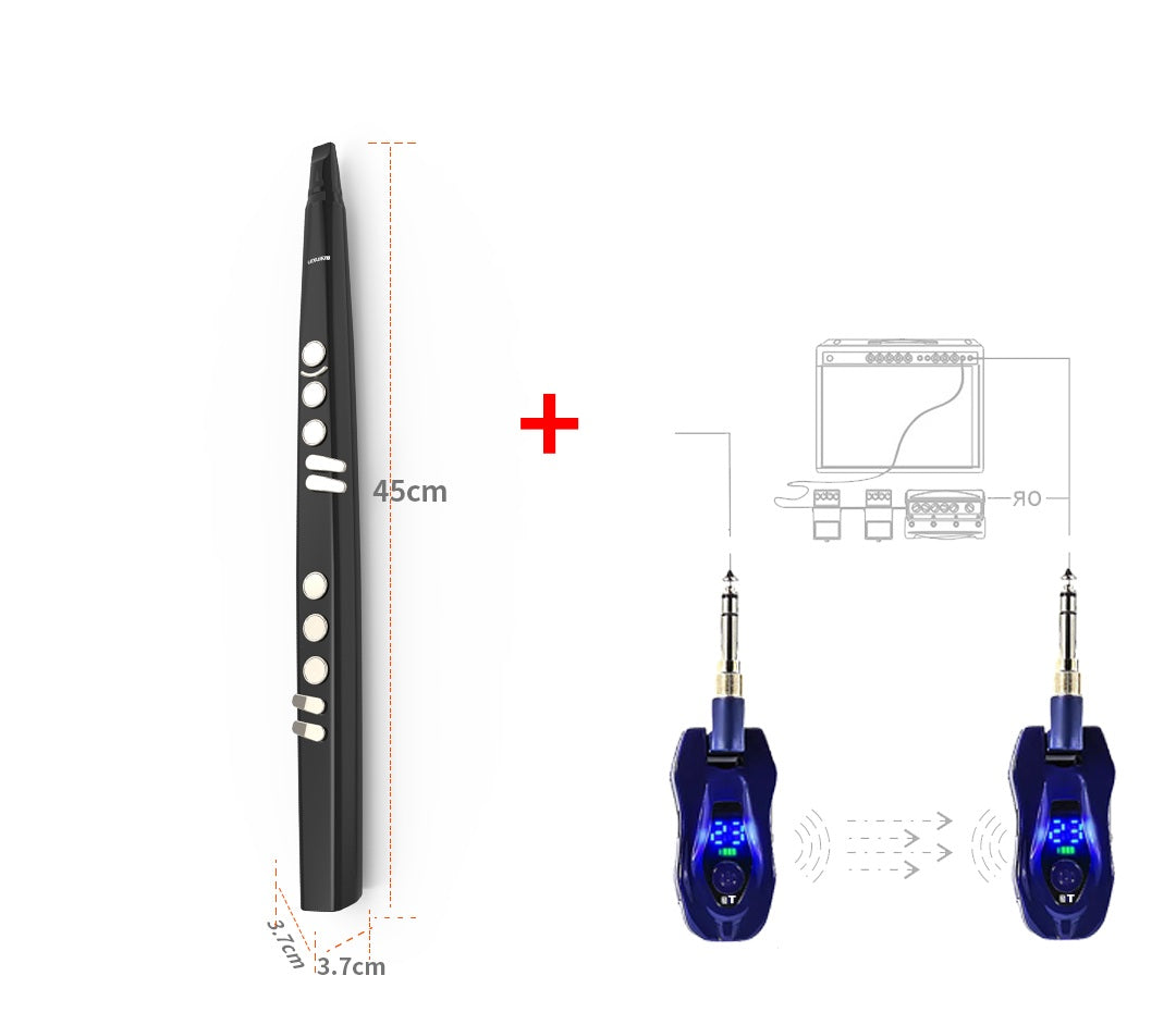 Professional Electronic Mini Saxophone - Alto Tenor Digital Flute and Clarinet with Blowpipe for Practice and Play Anywhere