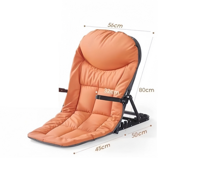 Foldable Tatami Recliner Chair – Adjustable Backrest, Armrests, Portable Floor Seat with Free Pillow for Dorm, Bedroom & Outdoor Relaxation