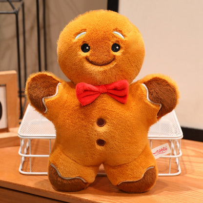 Gingerbread Man Plush Ornament – Soft Christmas Tree Hanging Doll for Holiday Decor and Gift Giving