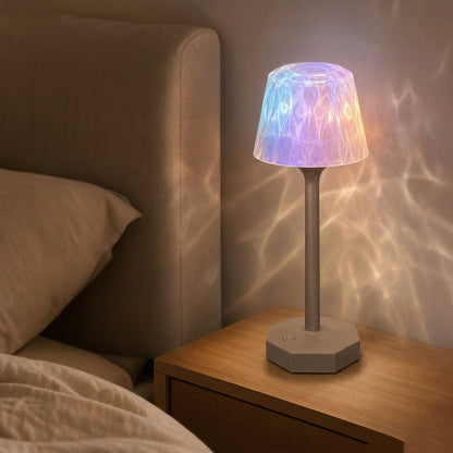 Rechargeable Waterproof Shower Light – Ocean Wave Bathroom Projector with 16 Colors for Relaxing Baths, Showers and Spa-Like Ambient Lighting