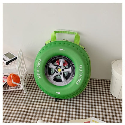 Colorful Tire-Shaped Kids School Backpack – EVA Waterproof Large-Capacity Kindergarten Bag with Adjustable Straps for Boys & Girls