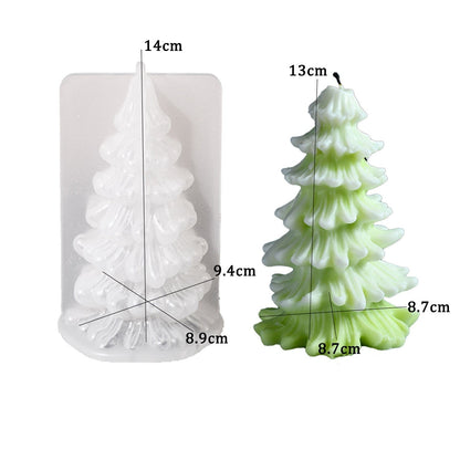 Large Christmas Tree Candle Mold – DIY Silicone Mold for Handmade Aromatherapy Candles, Resin Crafts, Holiday Parties, and Festive Decoration Projects
