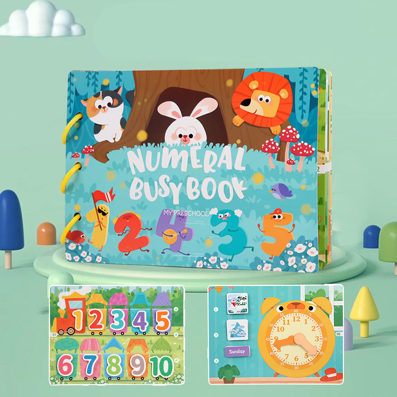 Montessori Quiet Busy Book - Early Learning Activity Binder for Toddlers with Matching Games and Skill Building