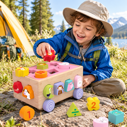Wooden Carrot Harvest Game – Developmental Montessori-Style Toy for Toddlers with Sorting, Fine Motor Practice and Fun Pretend Gardening Play
