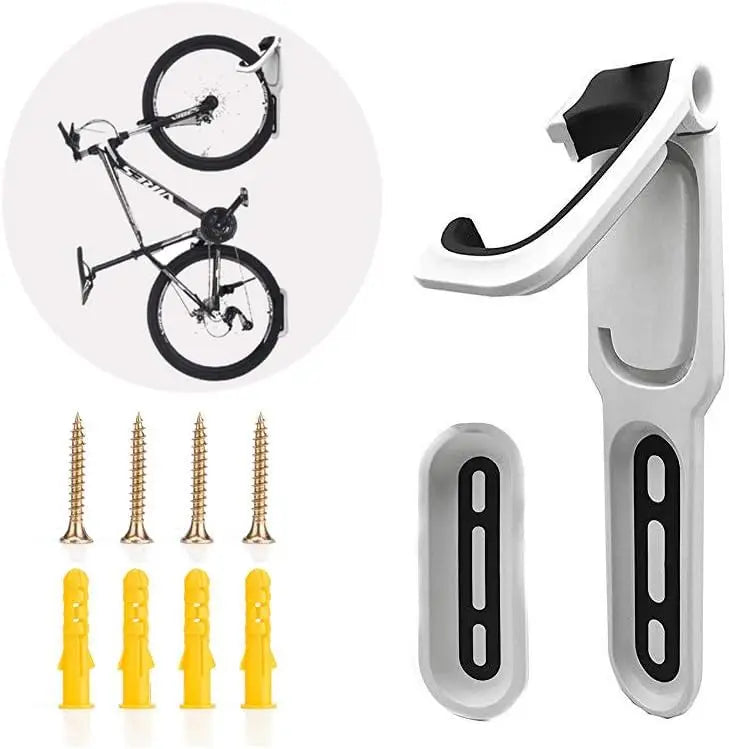Bicycle Wall Mount Rack - Heavy Duty Bike Storage Hook for MTB and Road Bikes, Space Saving Garage Wall Organizer and Cycling Display Solution