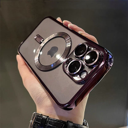 Magnetic Clear iPhone Case – Electroplated Bumper with Raised Camera Rings