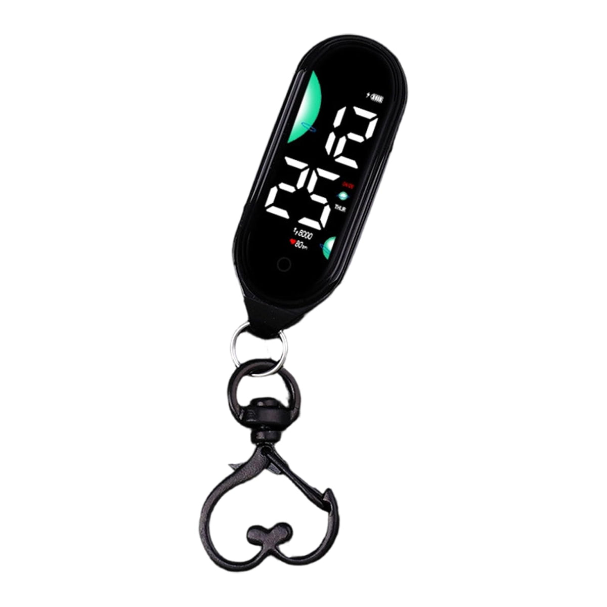 LED Digital Pocket Watch – Waterproof Electronic Hanging Watch with Luminous Display and Carabiner Clip for Kids, Adults and Outdoor Activities