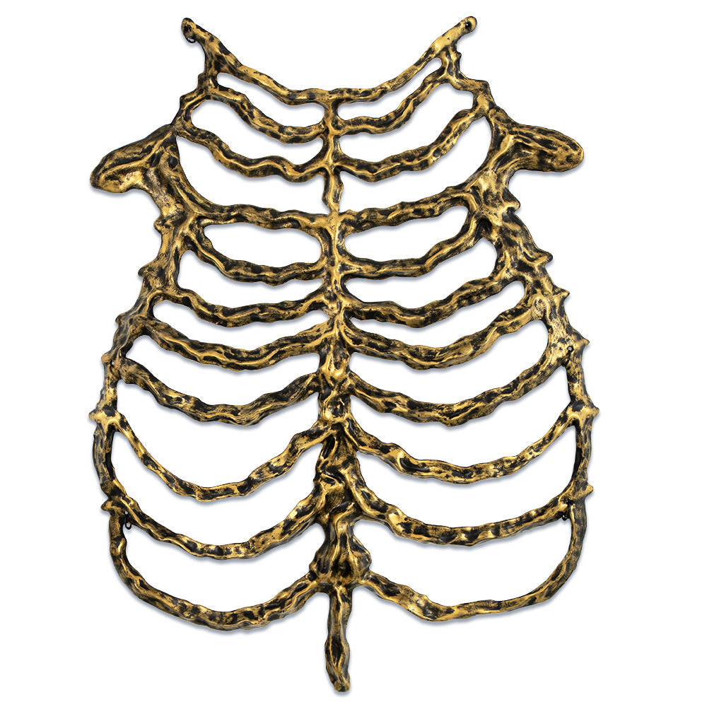 Halloween Skeleton Chest Prop – Hollow Skull and Breastbone Frame Costume Accessory for Cosplay, Haunted Parties, Performances and Spooky Holiday Decor