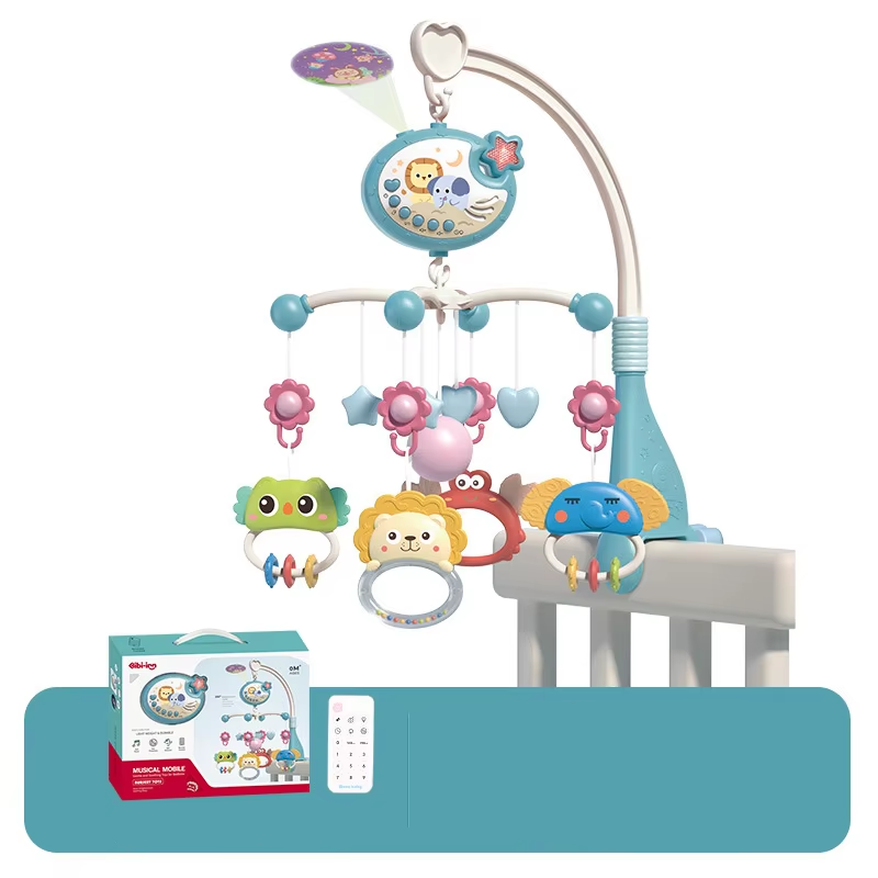 Baby Crib Mobile with Music and Lights - Remote Controlled Projection Toy for Infant Sleep and Development