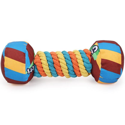 Rainbow Twist Candy Dog Chew Toy - Colorful Squeaky Bite-Resistant Toy for Teeth Grinding and Interactive Pet Playtime