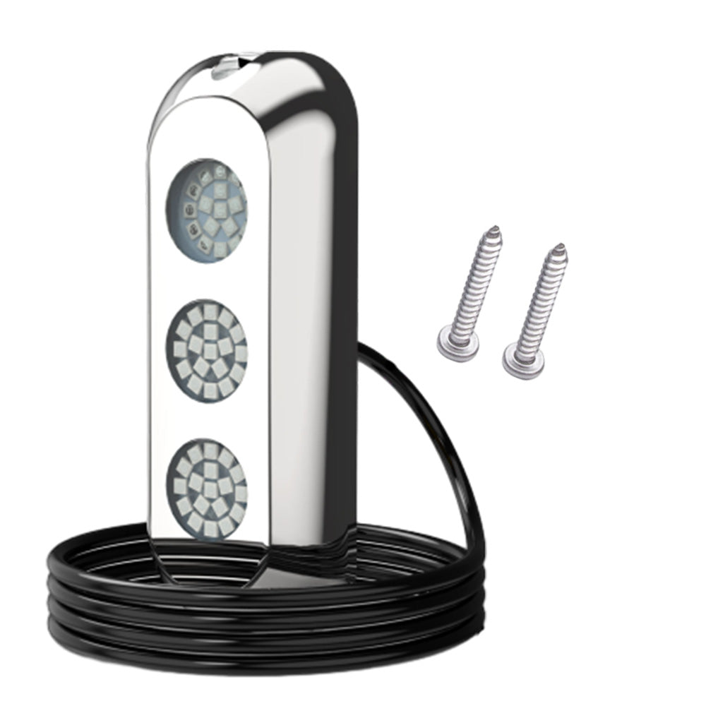 Marine Underwater Boat Light – Waterproof 10-30V Transom LED Lamp for Yachts and Pontoon Boats with Bright Tail and Accent Illumination