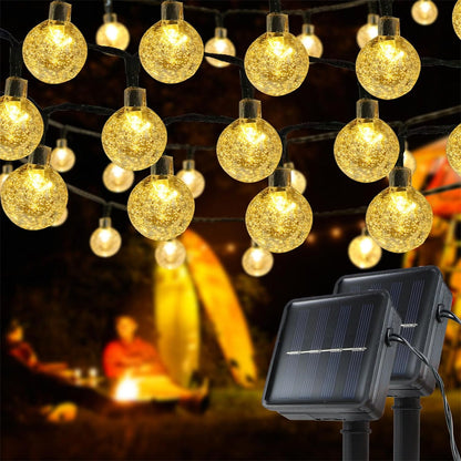 Nightmare Before Christmas Solar Garland – Waterproof Outdoor LED Light-Up Vine with 8 Modes for Halloween & Holiday Décor