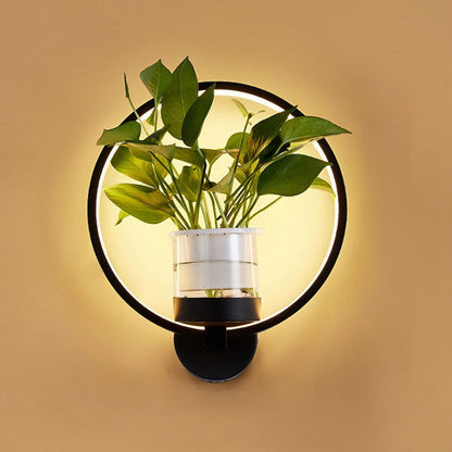 Nordic Creative Green Plant Wall Lamp – Decorative Lighting Fixture for Living Room, Bedroom and Staircase Decor