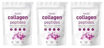Multi Collagen Peptides Powder – Hydrolyzed Protein Blend with Types I, II, III, V and X for Convenient Daily Collagen Supplementation