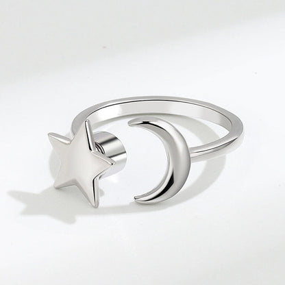 Anti-Stress Sunflower Spinner Ring – Stainless Steel Anxiety Fidget Jewelry for Women with Rotating Sun Star Design Christmas Gift.