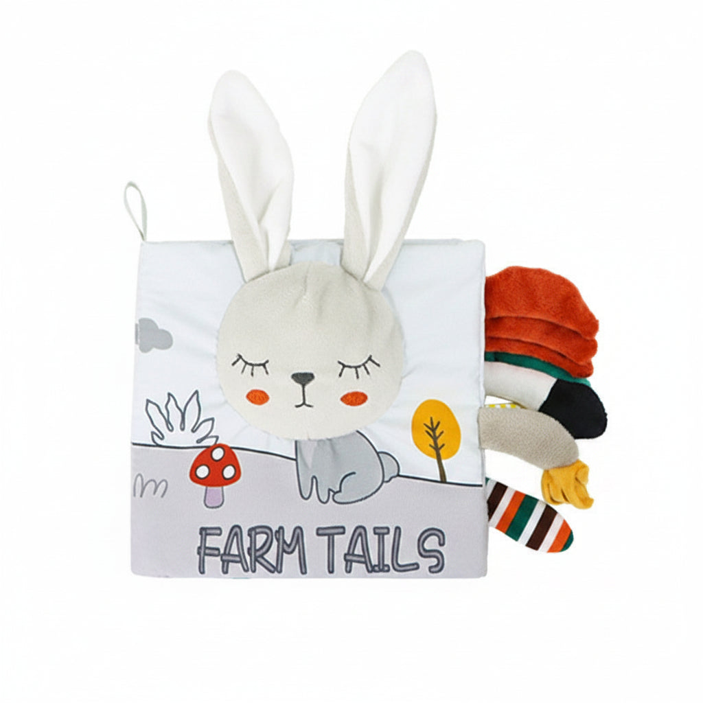 Crinkle Cloth Baby Book - Touch and Feel Sensory Learning Toy for Early Education, Stroller Play and Cognitive Growth