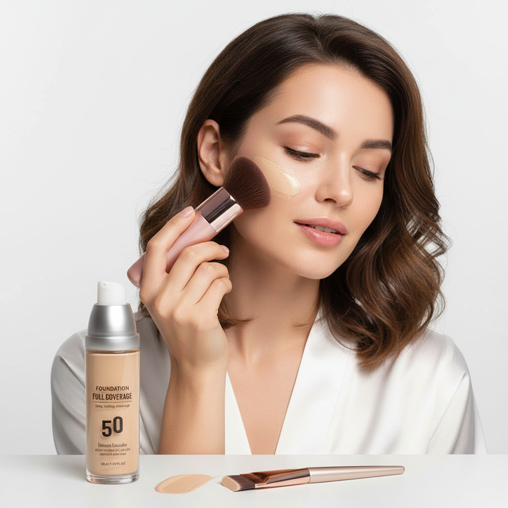 Mineral Powder Foundation Spray Set – DIY Airbrush-Style Concealer and Moisturizing Makeup Kit for Smooth Coverage, Radiant Finish and Holiday Gifting
