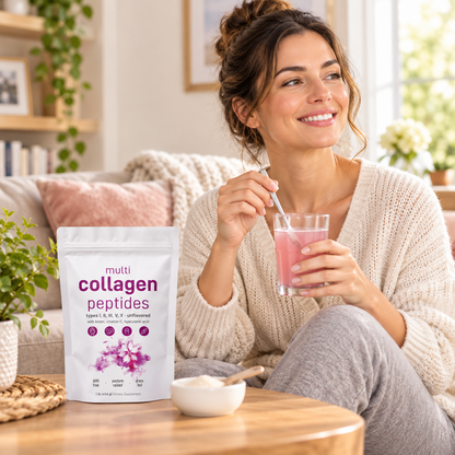 Multi Collagen Peptides Powder – Hydrolyzed Protein Blend with Types I, II, III, V and X for Convenient Daily Collagen Supplementation