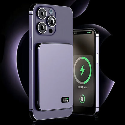 Ultra-Thin Magnetic Power Bank for MagSafe – LED Fast Charging Portable Battery Pack for iPhone, Samsung & AirPods Travel Backup