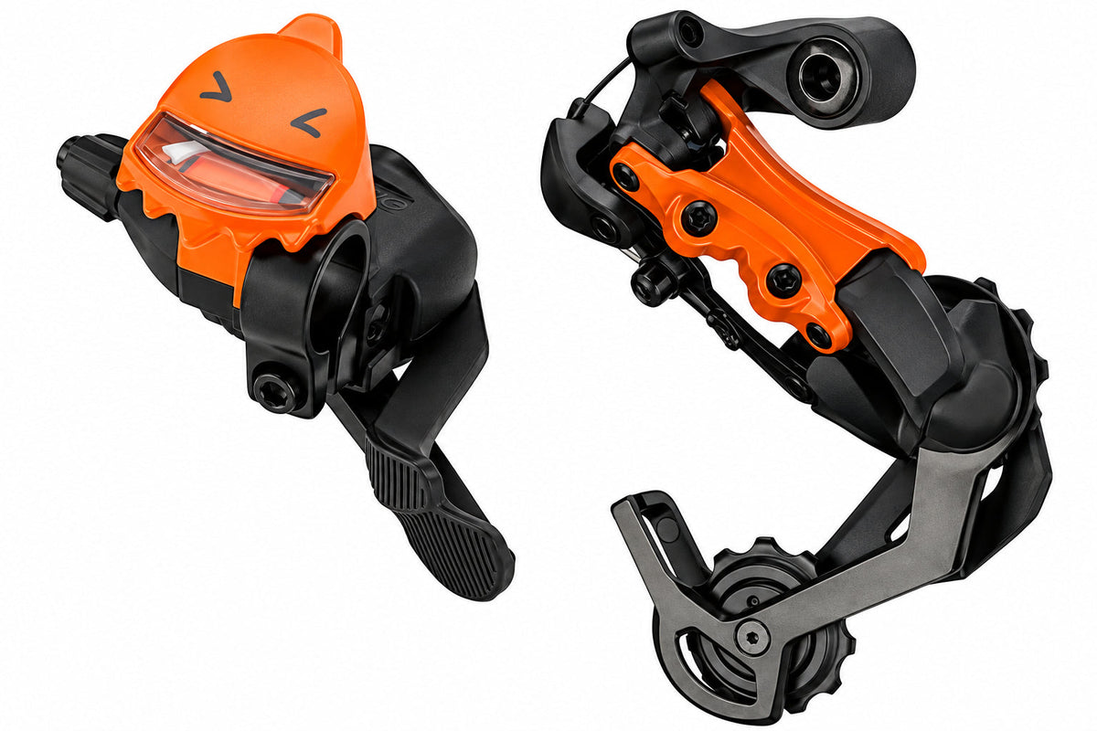 S-RIDE Bike Shifter and Rear Derailleur Set – Coordinated Bicycle Drivetrain Components for Smooth Gear Changes, Cycling Upgrades and Stylish Custom Builds