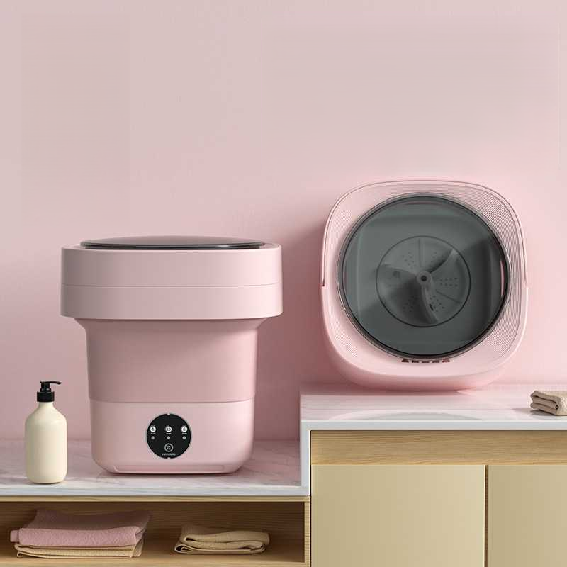 Foldable Mini Washing Machine – Portable Laundry Washer for Socks, Underwear & Travel Needs with 3 Washing Modes and Space-Saving Compact Design