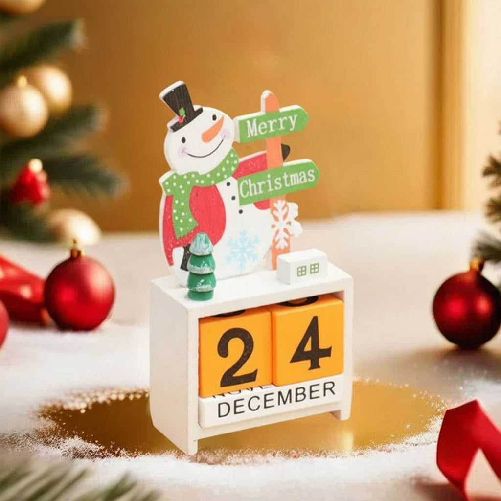 Wooden Christmas Tree Advent Calendar – Cute Desktop Countdown Ornament for Kids, Holiday Parties, Christmas Eve Gifts, and Family Festive Decorations