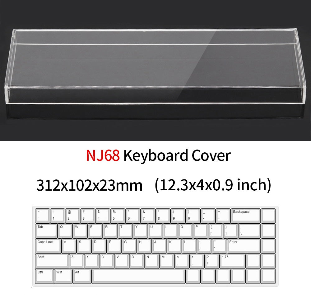 Acrylic Mechanical Keyboard Dust Cover – Transparent Pet-Proof Air Shield for 40% 60% 65% 75% Keyboards with Waterproof Protection & Dust Prevention