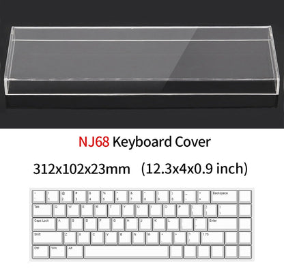 Acrylic Mechanical Keyboard Dust Cover – Transparent Pet-Proof Air Shield for 40% 60% 65% 75% Keyboards with Waterproof Protection & Dust Prevention