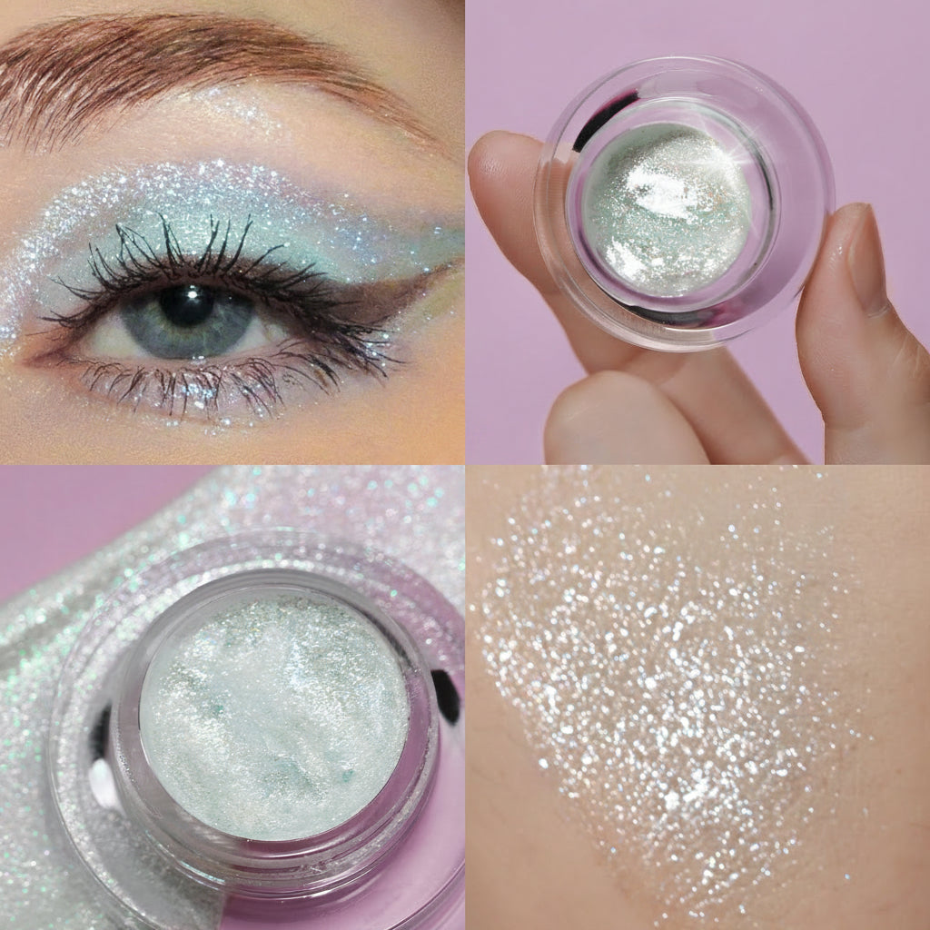 Liquid Pearlescent Highlighter Makeup - Waterproof Non Sticky Glow Enhancer for Eyes Cheeks and Radiant Party Makeup Looks