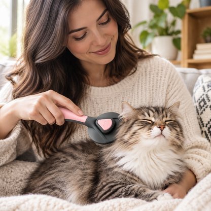 Loose Fur Cat Comb – Grooming Brush for Removing Shedding Hair, Detangling Coats and Keeping Indoor Cats Neat and Comfortable
