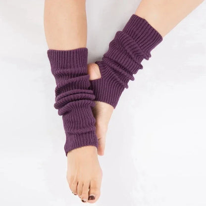 Women's Winter Leg Warmers – Y2K Wool Leg Covers for Gym, Ballet, Yoga, Fitness and Latin Dance with Cozy Loose Knit Styling