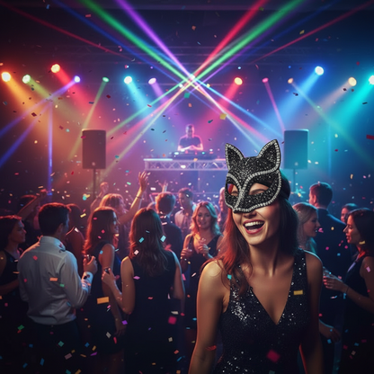 Luxury Rhinestone Wolf Mask – Sparkling Animal Half-Face Masquerade Accessory for Halloween, Costume Balls, Festivals and Dramatic Party Looks