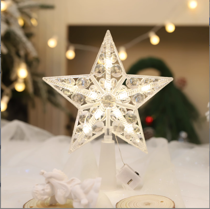 Glowing Star Christmas Ornament – LED Hanging Tree Pendant for Home, Room Décor, Holiday Parties & New Year Gift Accessories