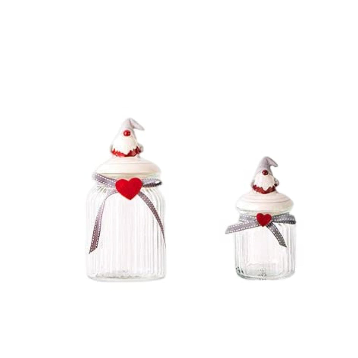 Christmas Glass Storage Jar – Food Grade Candy, Tea and Nut Container with Festive Design for Kitchen Holiday Organization