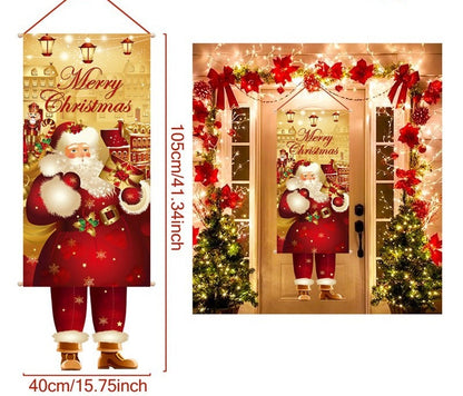 Christmas Hanging Flag Banner -Festive Doorway Decoration for Home, Vibrant Xmas Ornament for Navidad, New Year Celebrations and Winter Holiday Styling